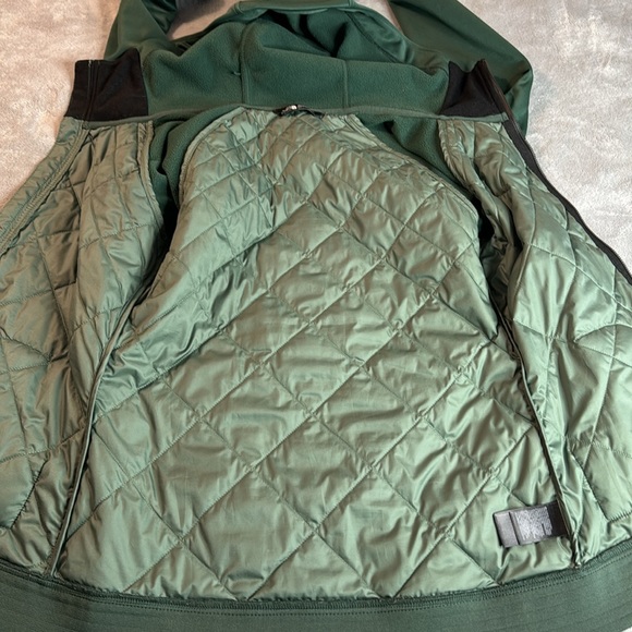 North Face Quilted Puffer Fleece Full Zip Jacket Green Size Small - Picture 3 of 12
